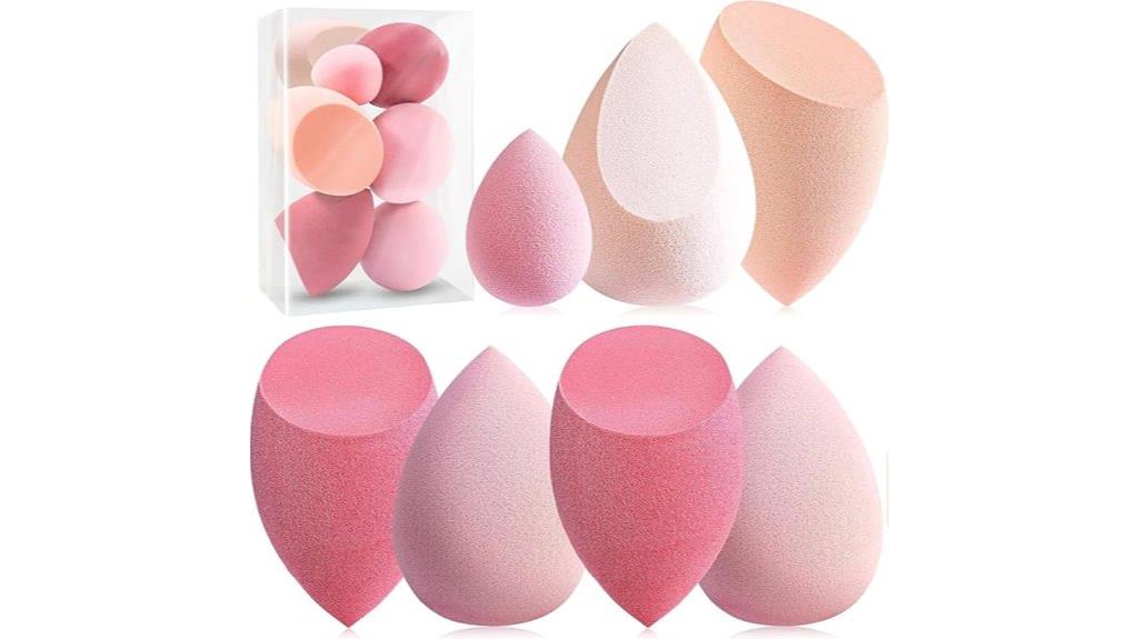 seven piece makeup sponge set