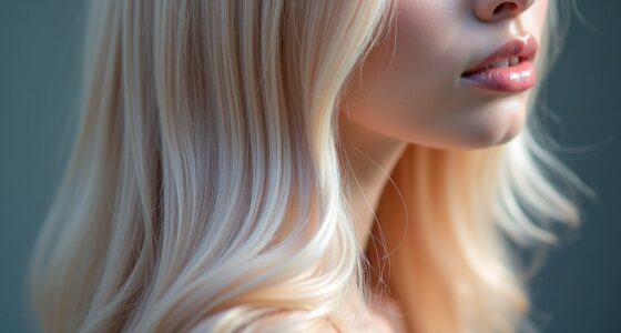 shiny sleek glass like hair