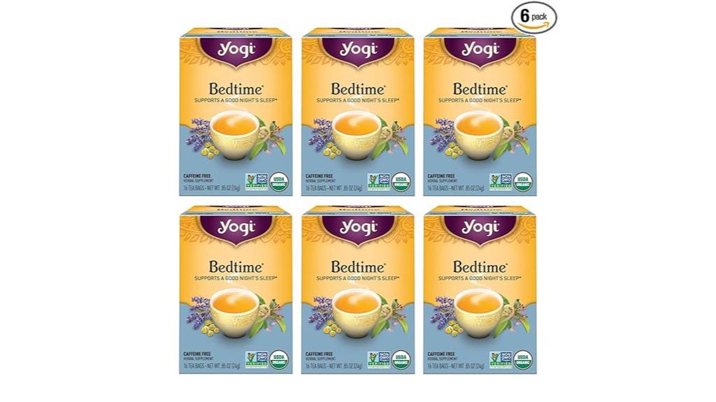 six herbal bedtime tea bags
