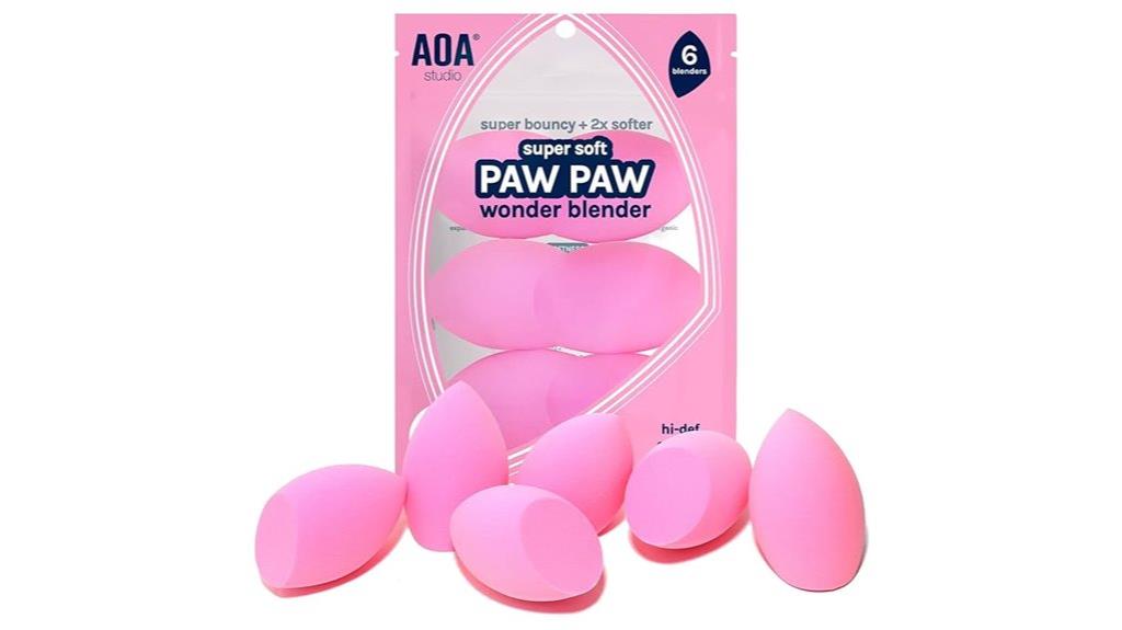 six latex free makeup sponges