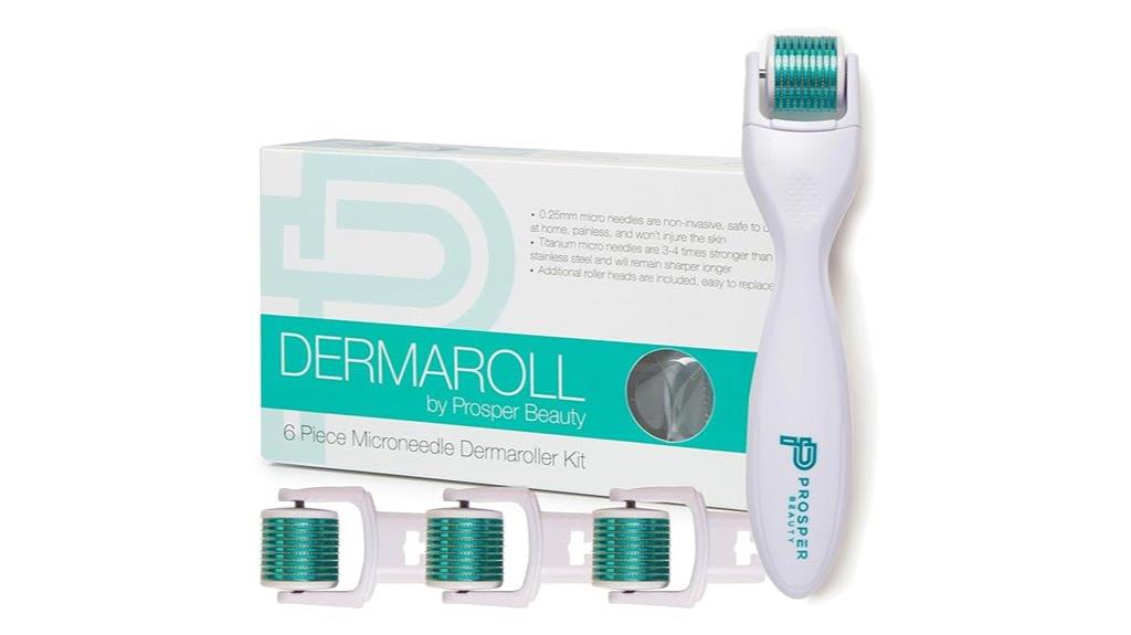 six piece derma roller set