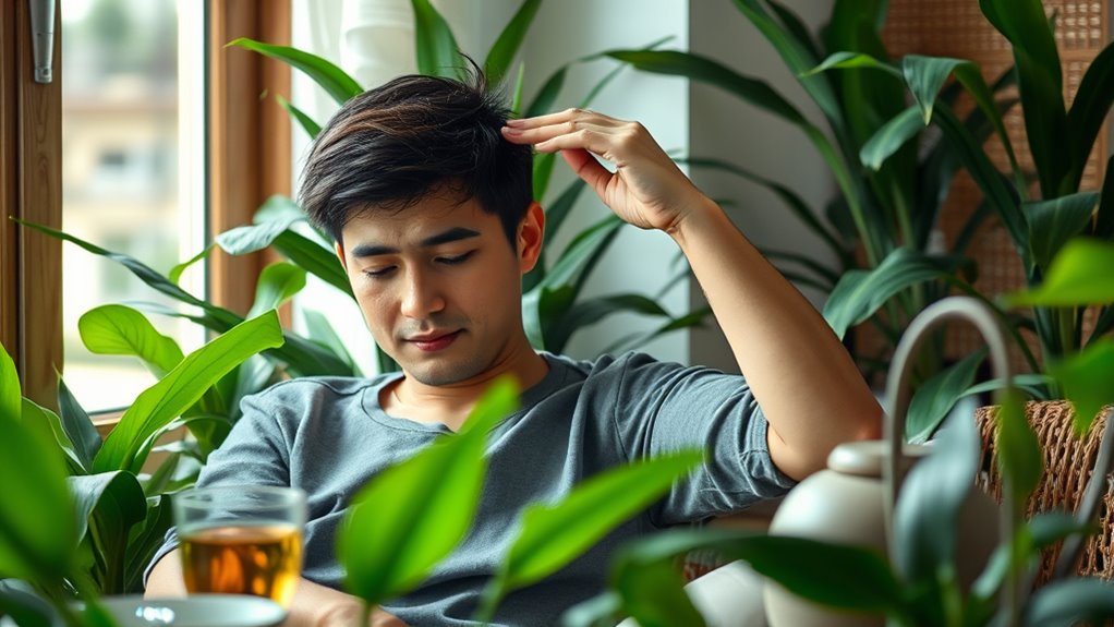stress reduction promotes hair health
