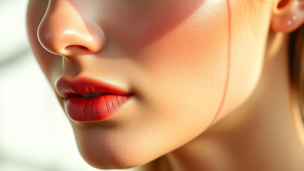subtle blush and lip tint