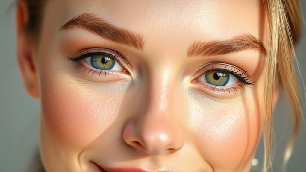 subtle contouring and highlighting