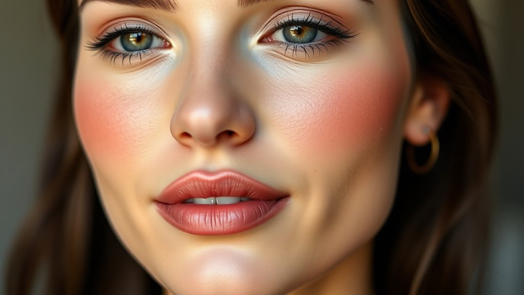 subtle natural blush application