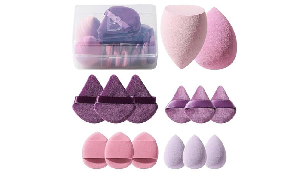 triangle puff makeup set