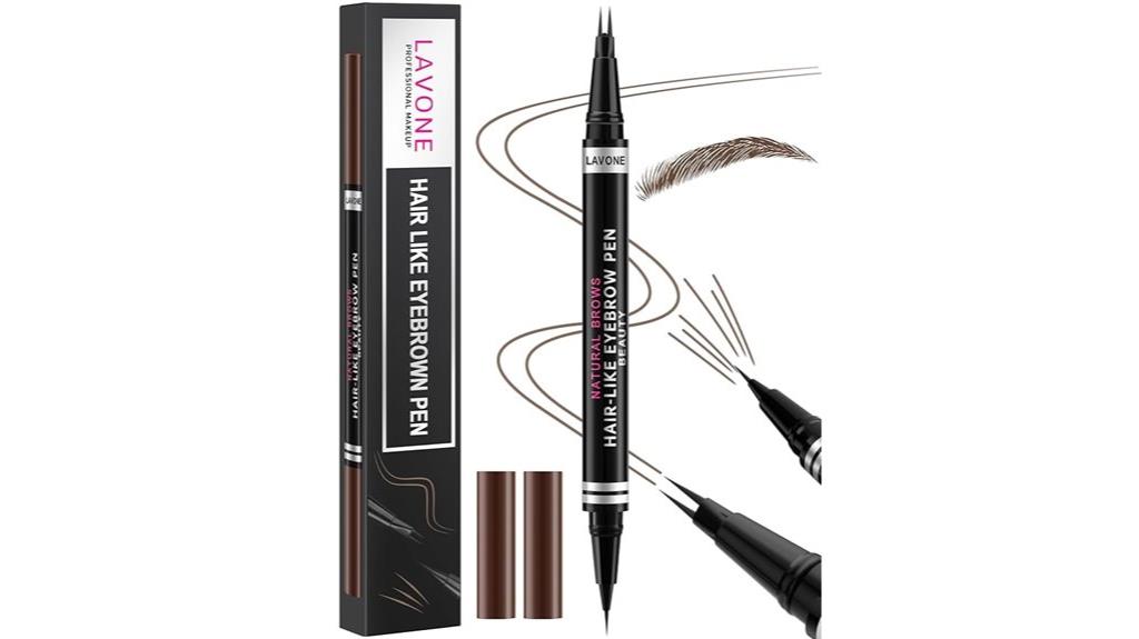 waterproof dual ended eyebrow pen