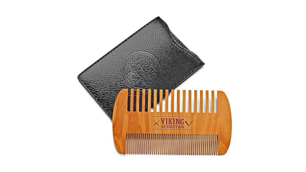 wooden beard comb case
