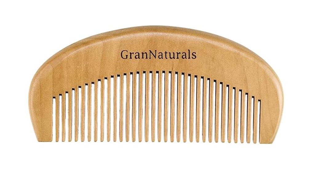 wooden hair comb
