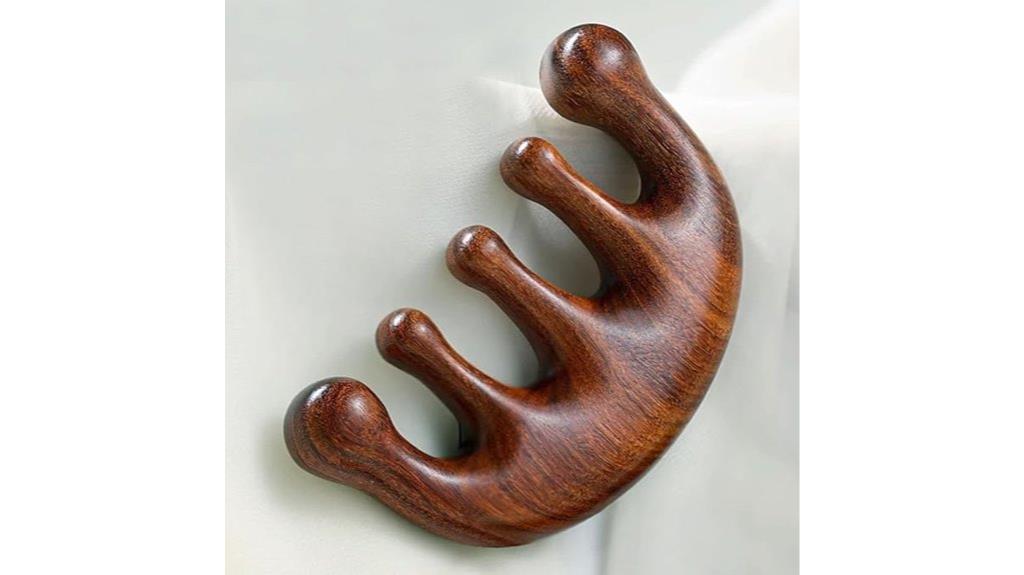 wooden hair growth comb