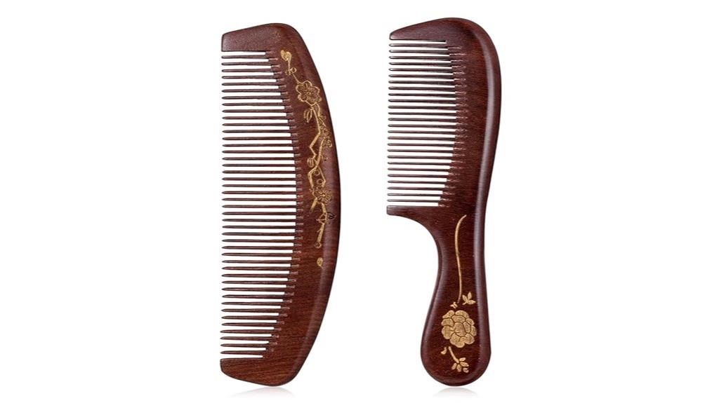 wooden women s comb set