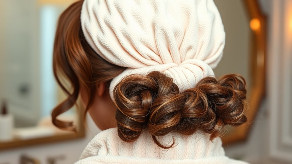 wrap hair evenly securely