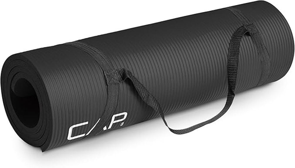 yoga mat with strap