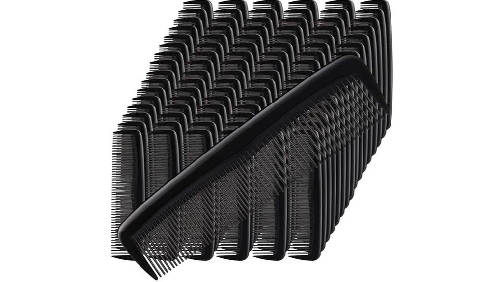 150 black plastic hair combs