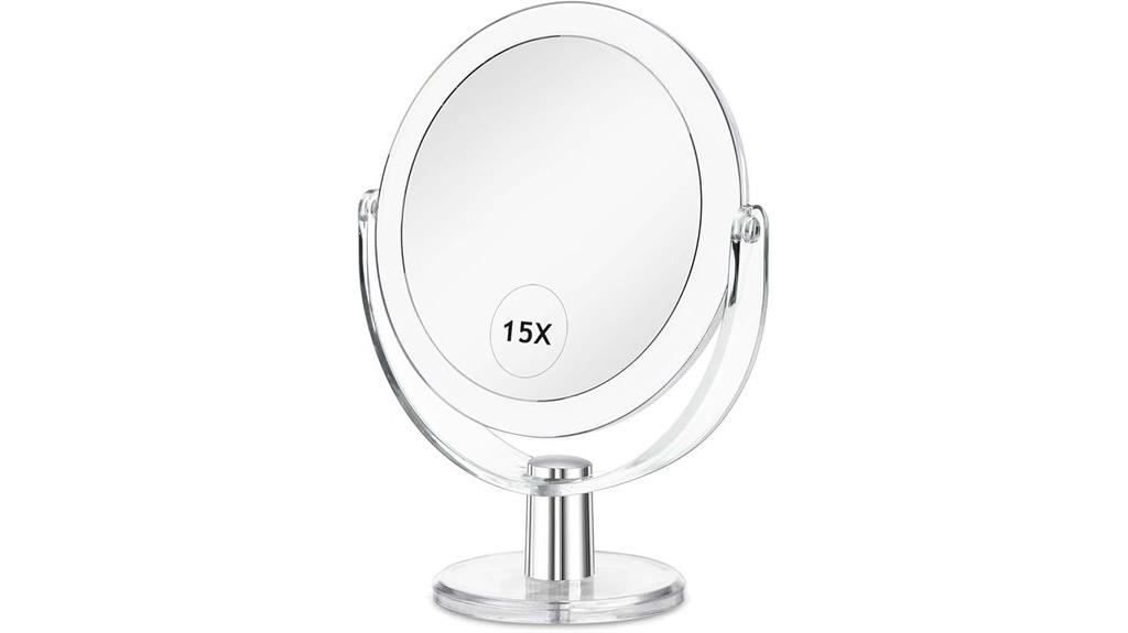 adjustable magnification vanity