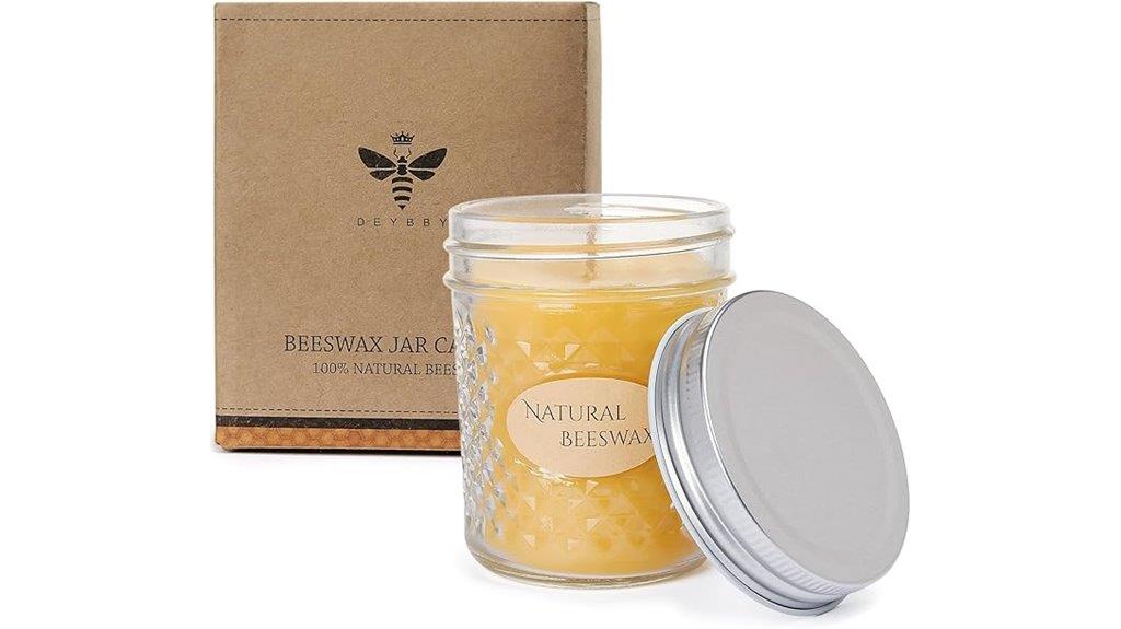 beeswax jar candle