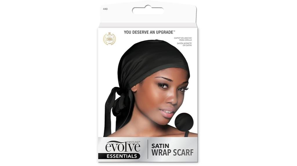 black satin wrap scarf