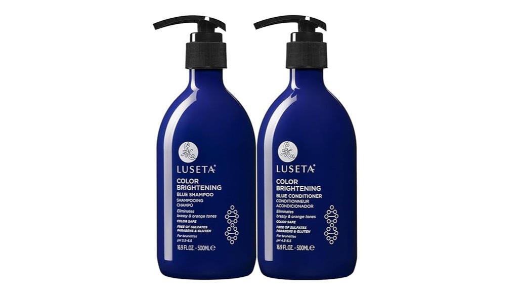 blue hair care set
