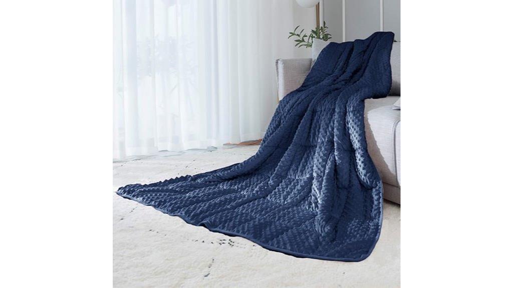 blue reversible weighted blanket