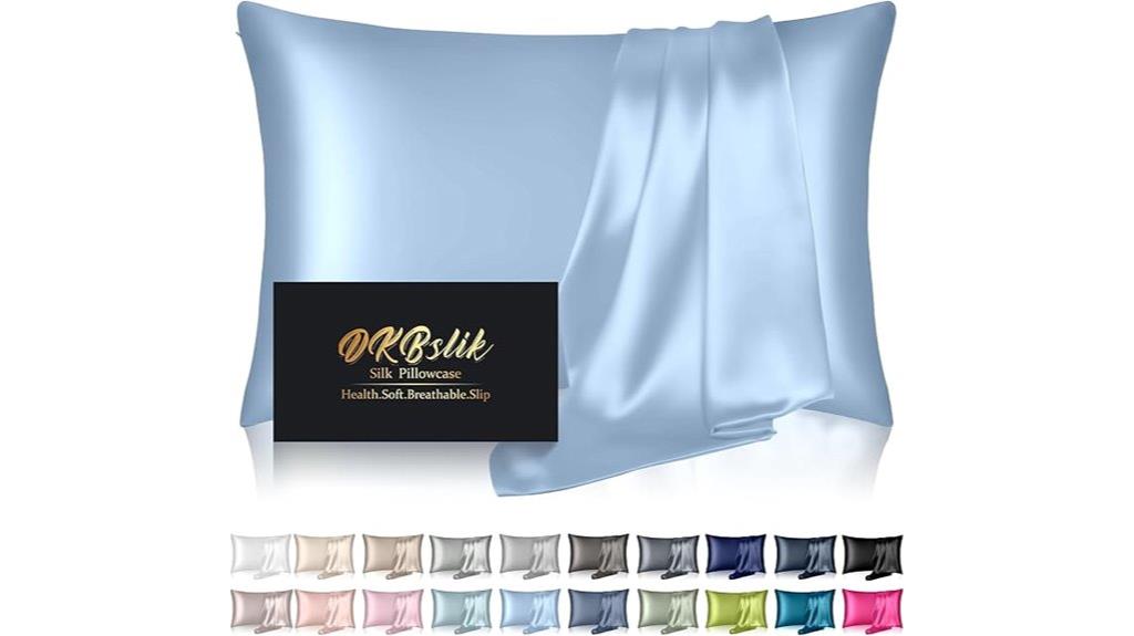 blue silk pillowcase for hair