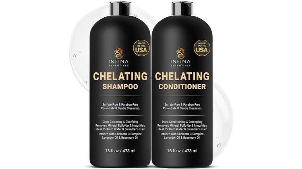 chelating hard water haircare