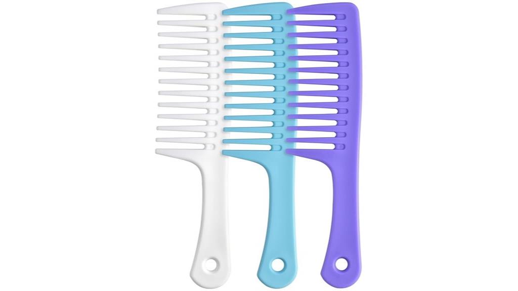 curly wet hair comb