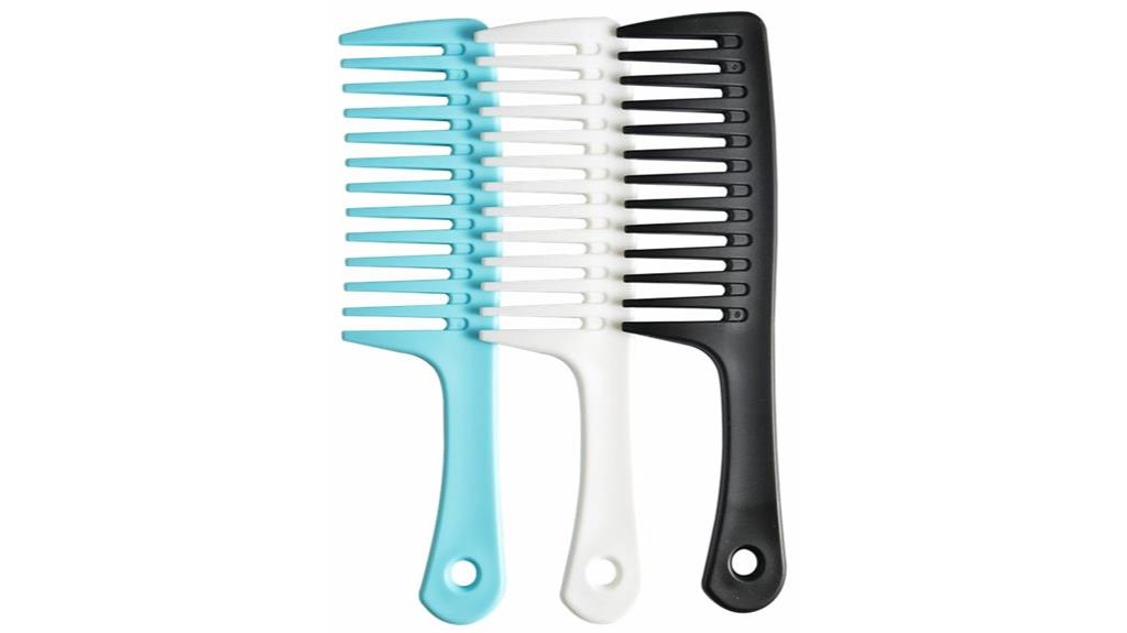 curly wet hair comb