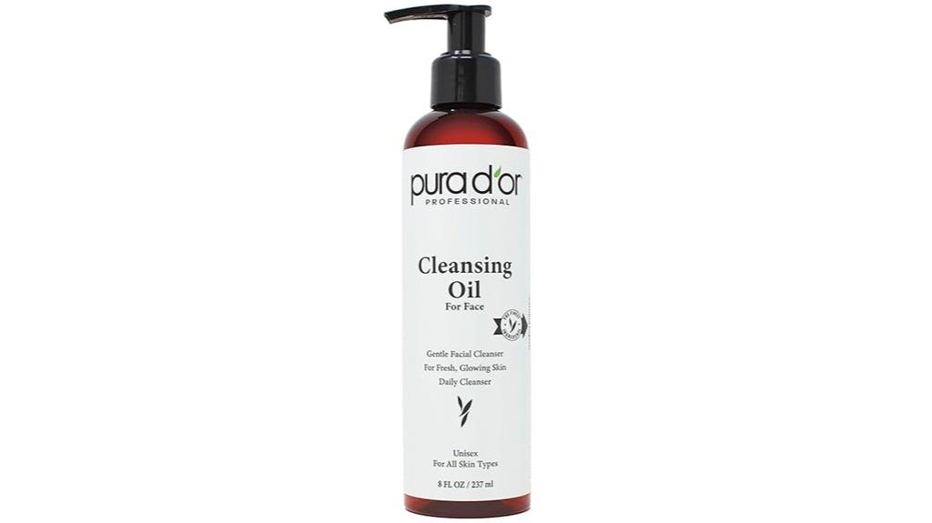 facial cleansing oil bottle
