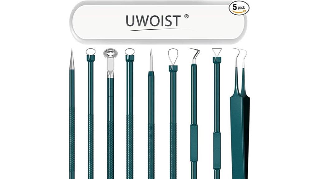 five piece pimple extractor kit