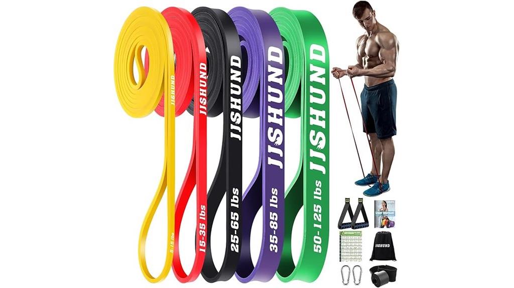 five piece resistance band set