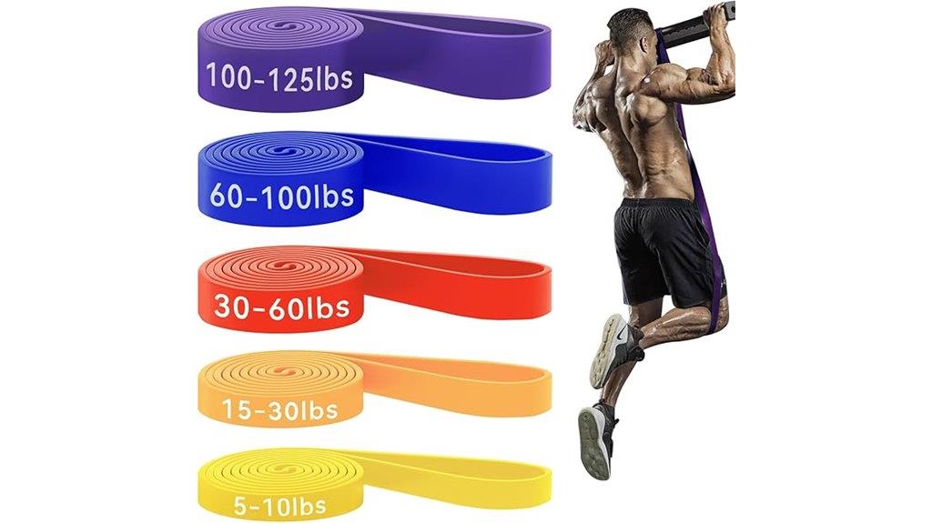 five piece resistance bands set