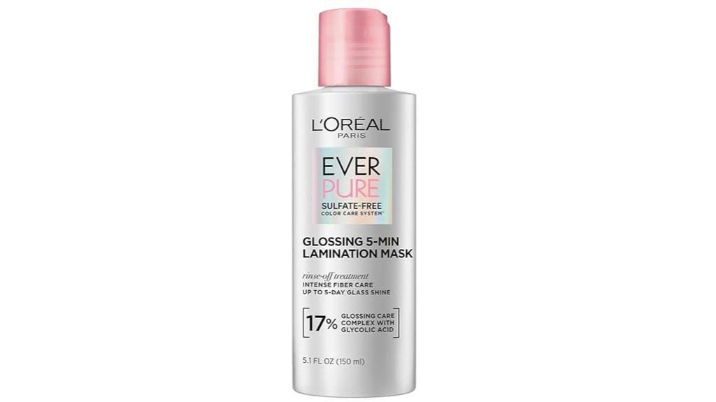 glossing hair mask with glycolic