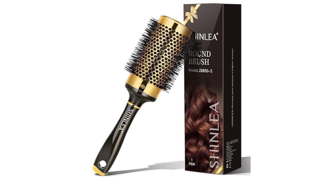 gold round blow drying brush