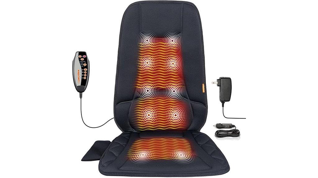 heated massage cushion with multiple vibrations