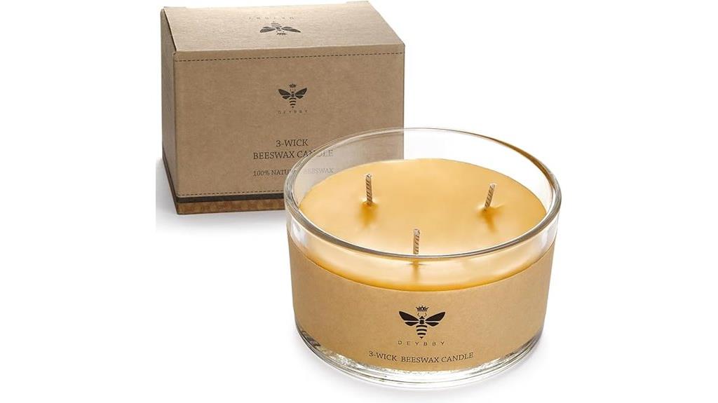 honey scented beeswax candle