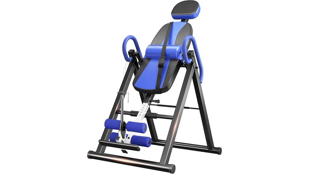 inversion table with accessories