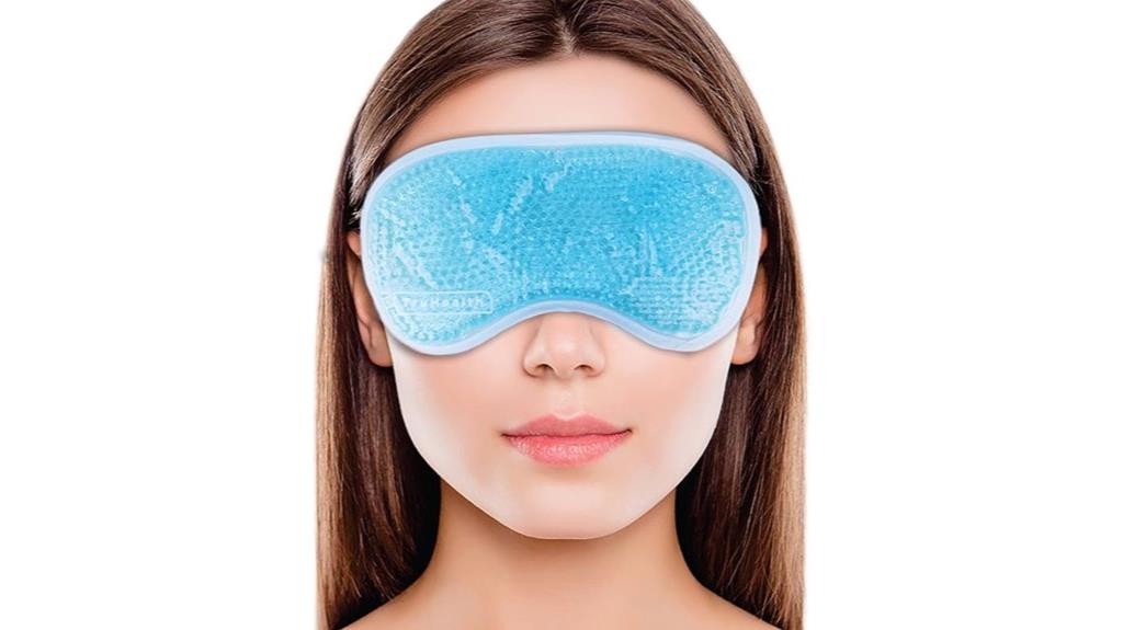 light blue gel eye mask