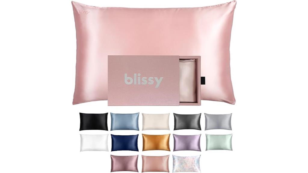 pink silk pillowcase zipper