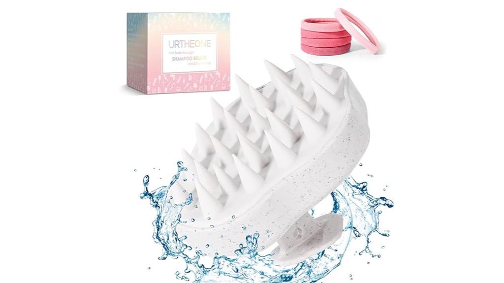 scalp massager with hair ties