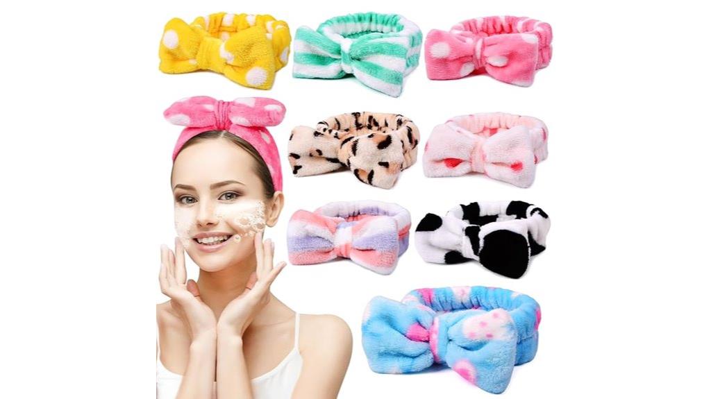 set of eight spa headbands