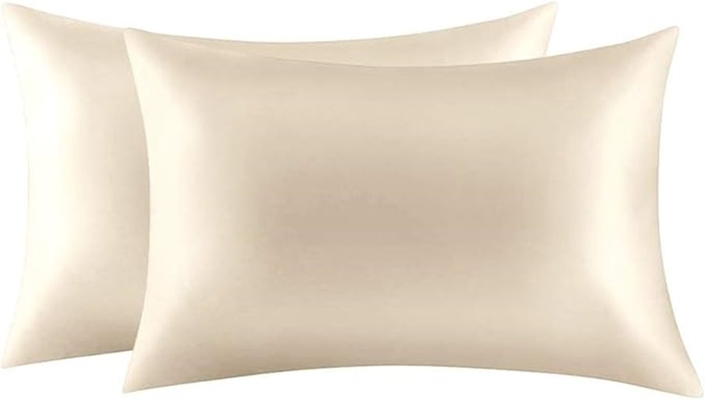 set of two silk pillowcases