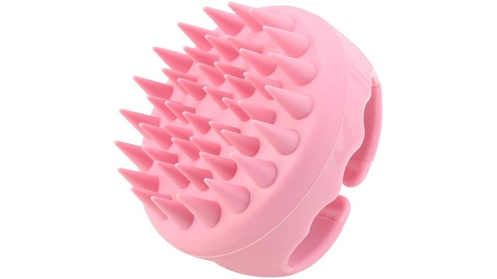 silicone scalp shampoo brush