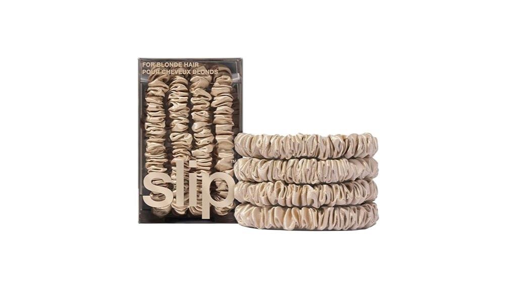 silk blonde skinny scrunchies