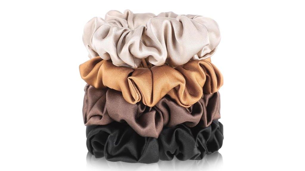 silk brown hair ties