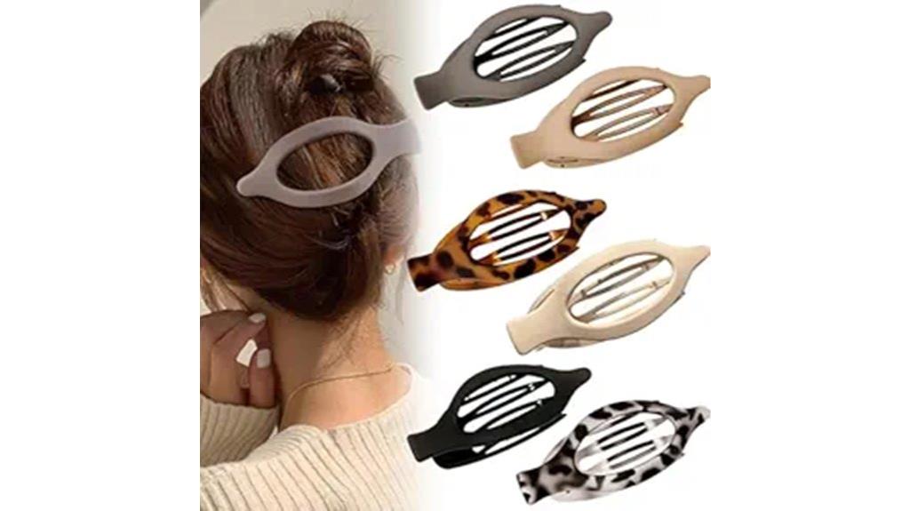 six pack flat hair clips