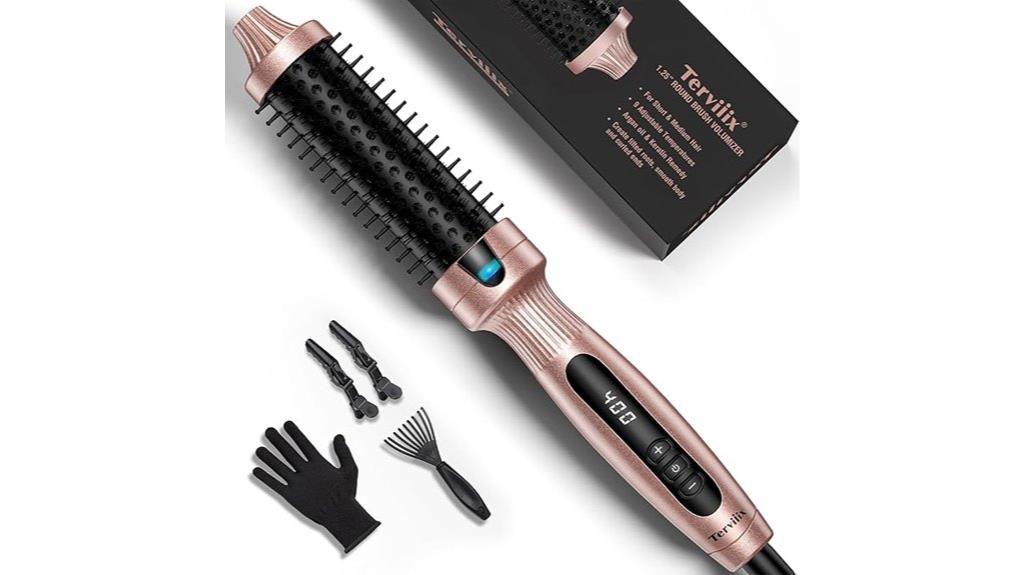 thermal curling brush 1 25 inch