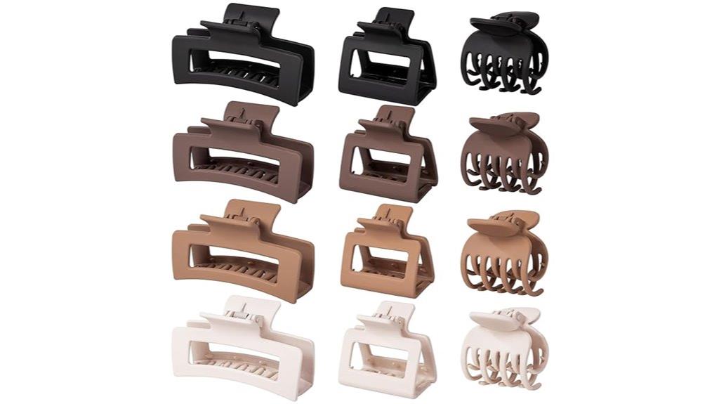 varied hair clip sizes