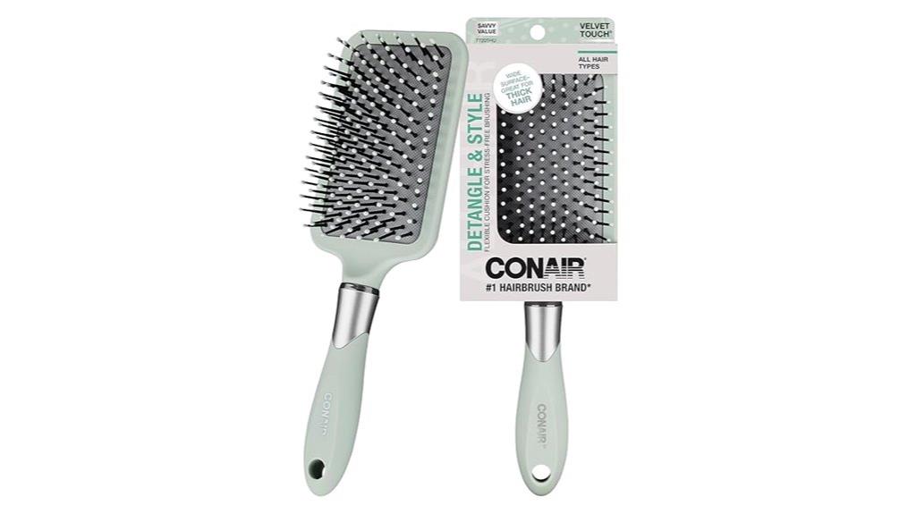 velvet paddle cushion brush