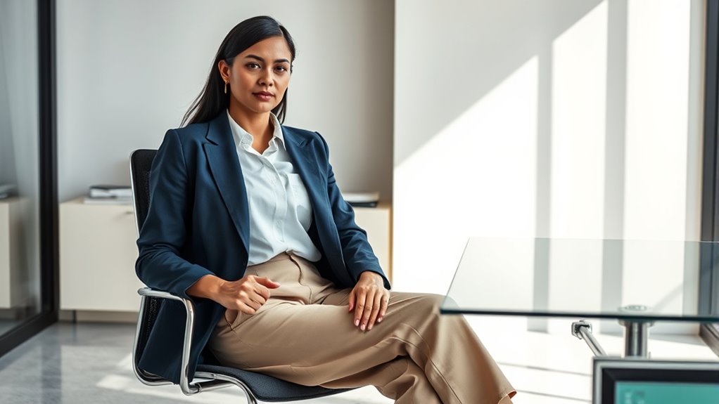 balanced stylish professional attire