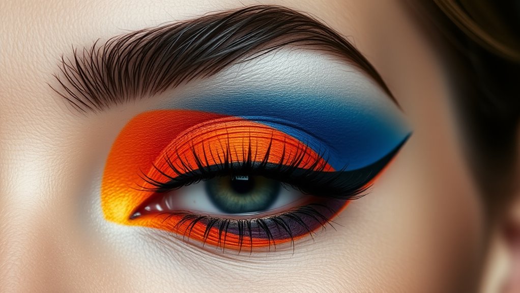 bold color blocked eye looks